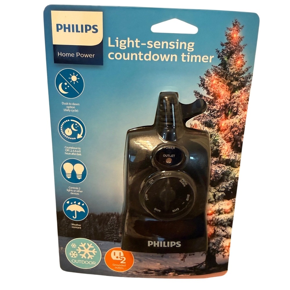 Philips Home Power Light Sensing Countdown Timer for Outdoor‎ Lights